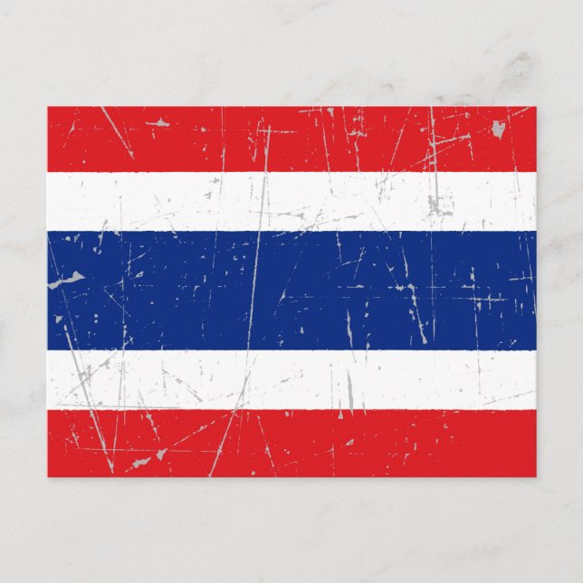 Scuffed and Scratched Thai Flag Postcard (Front)