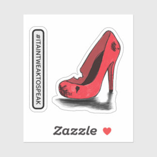 Scuffed and Torn High Heel Sticker
