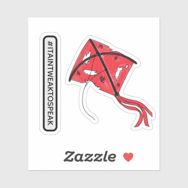 Scuffed and Torn Kite Sticker (Sheet)