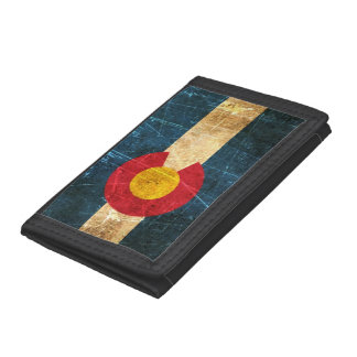 Scuffed and Worn Colorado Flag Tri-fold Wallet