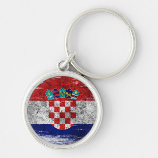 Scuffed and Worn Croatian Flag Keychain