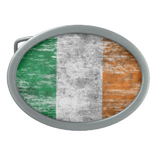 Scuffed and Worn Irish Flag Belt Buckle