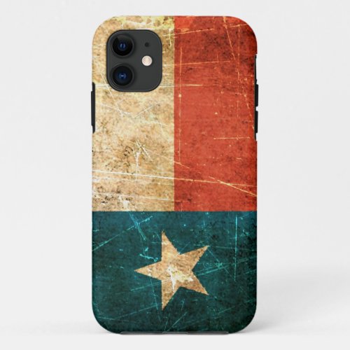 Scuffed and Worn Texas Flag iPhone 11 Case