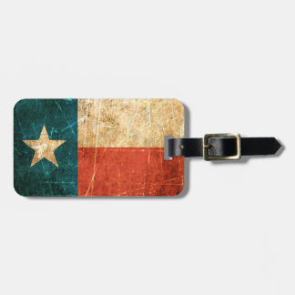Scuffed and Worn Texas Flag Luggage Tag