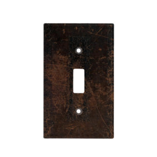 Scuffed Leather Look (Faux) Western Light Switch Cover