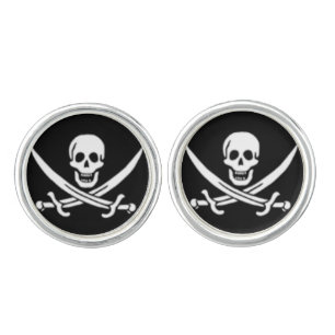 Scull & Crossbones Jolly Roger Pirate Cufflinks