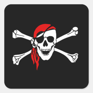 Scull & Crossbones Square Sticker