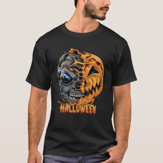 Scull Pumpkin Zombie Apocalypse Halloween costume T-Shirt
