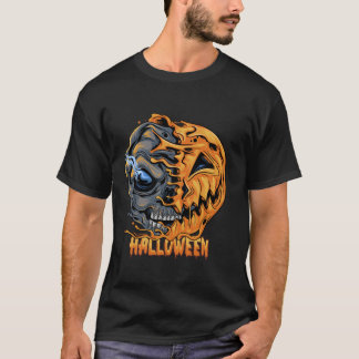 Scull Pumpkin Zombie Apocalypse Halloween costume T-Shirt