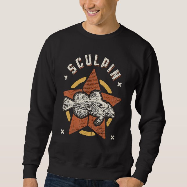 Sculpin Vintage Retro Classic Animal Sweatshirt (Front)