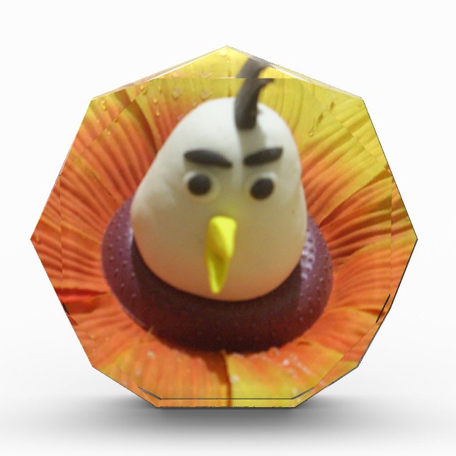 Sculpted Bird in Sunflower Art Print Award (Front)