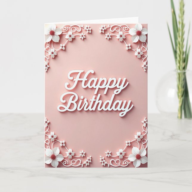 Sculpted Birthday Bloom Card (Front)