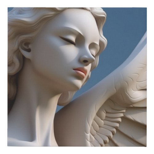 Sculpted by Angels An Ethereal Beautys Watch Faux Canvas Print
