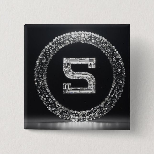 "Sculpted Elegance: S-Inspired Design Button" Button (Front)