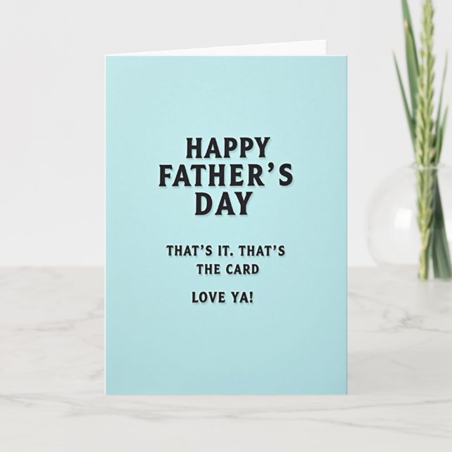 Sculpted Fathers Day Message Card (Front)