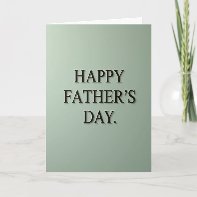 Sculpted Fathers Day Text Card (Front)