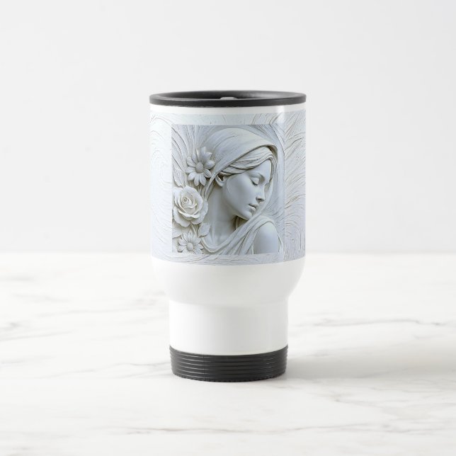 Sculpted Floral Goddess  Travel Mug (Center)