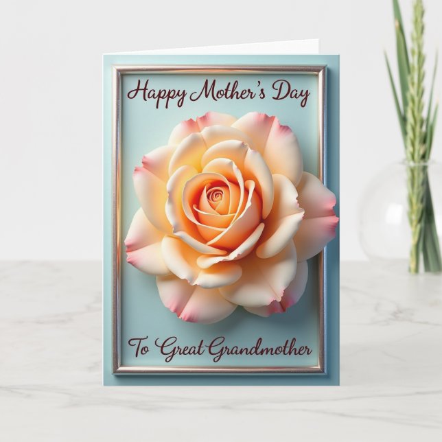 Sculpted Floral Mothers Day Card (Front)