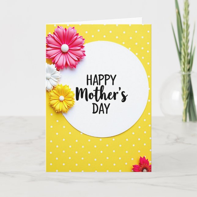 Sculpted Flowers Mothers Day Card (Front)