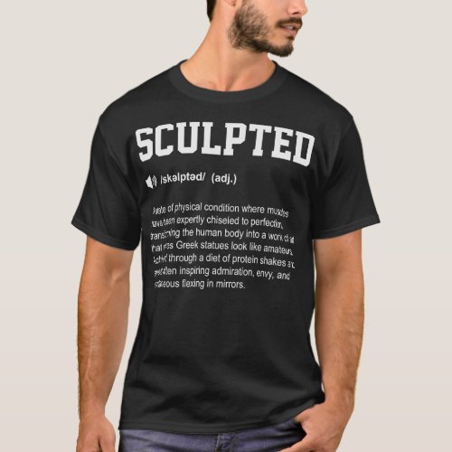 Sculpted Funny Dictionary Gym Meaning T_Shirt