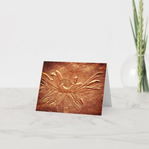 Sculpted Look Daisy Floral Art Blank Note Card