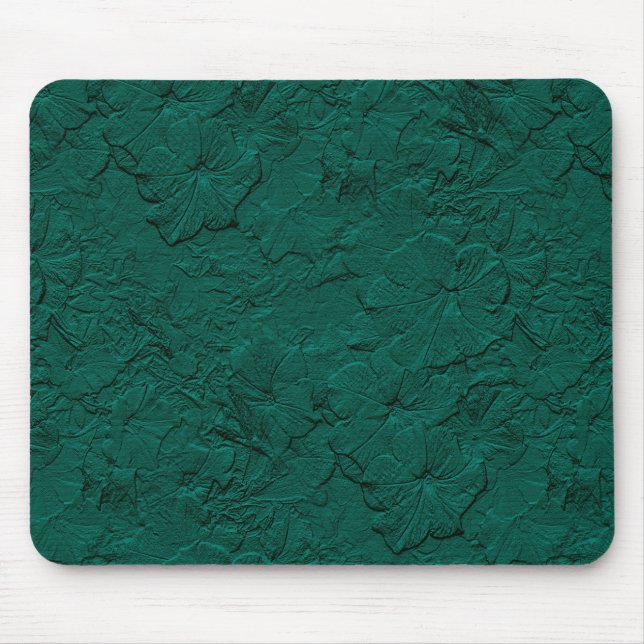 Sculpted Petunias, Jade Green Mousepad (Front)