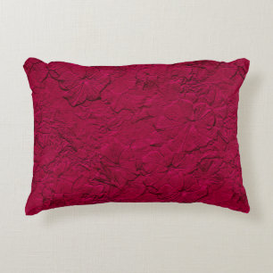 Sculpted Petunias, Magenta Accent Pillow