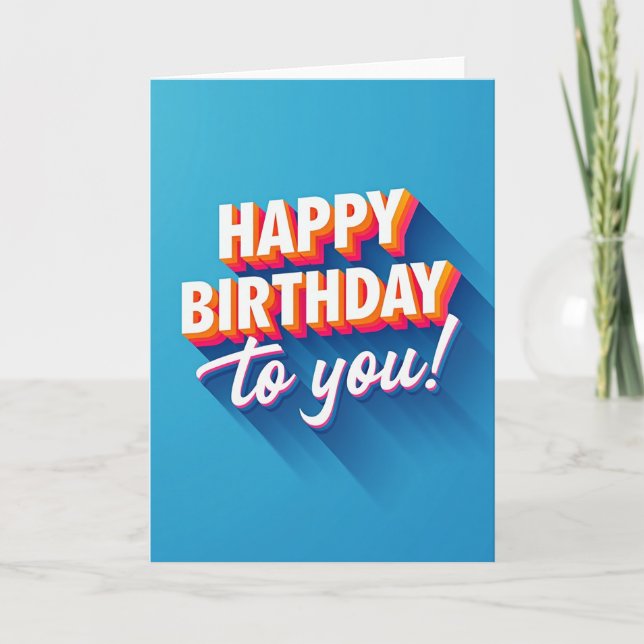 Sculpted Text Birthday Card (Front)