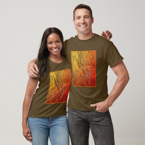 Sculpted Texture Look Bare Tree Branches Art T_Shirt
