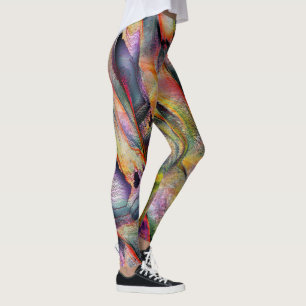 Sculpted with roughness and virtual watercolor leggings