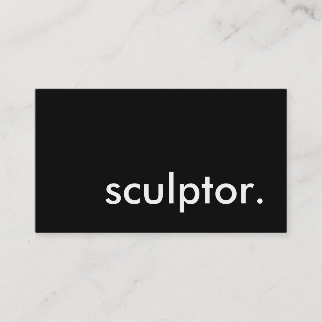 sculptor. business card (Front)