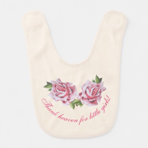 Sculptural Roses on a Baby Bib