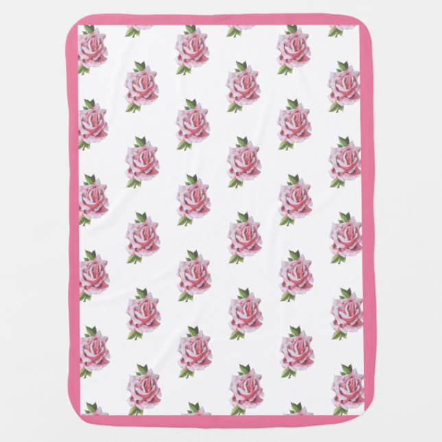 Sculptural Roses on a Baby Blanket (Front)