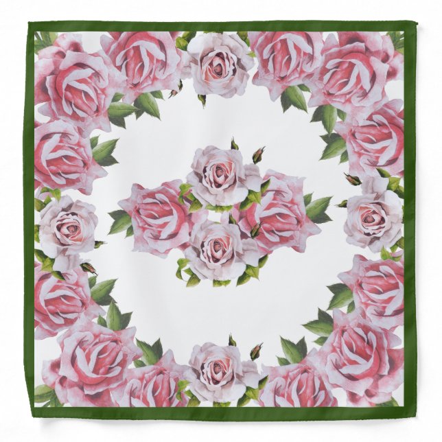 Sculptural Roses on a Bandana (Front)