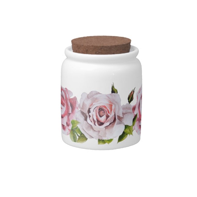 Sculptural Roses on a Candy Jar (Front)