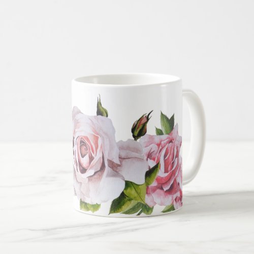 Sculptural Roses on a Classic Mug