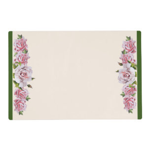 Sculptural Roses on a Laminated Placemat