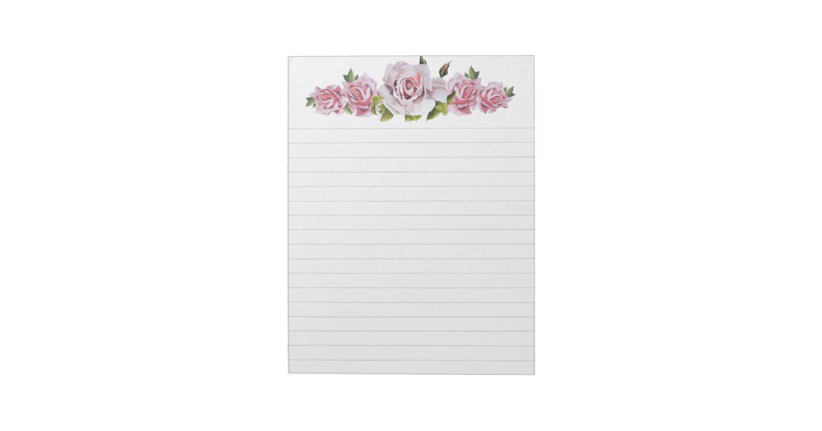 Sculptural Roses on a Large Notepad | Zazzle