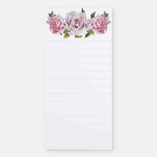 Sculptural Roses on a Magnetic Notepad