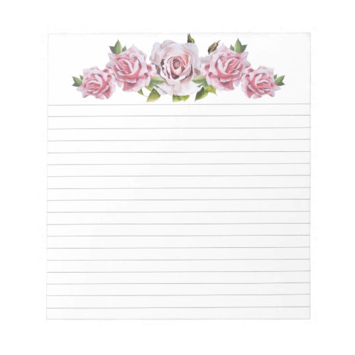 Sculptural Roses on a Medium Sized Notepad