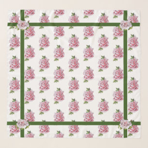 Sculptural Roses on a Scarf