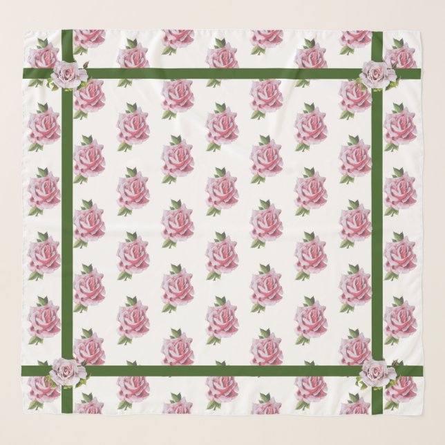 Sculptural Roses on a Scarf (Front)