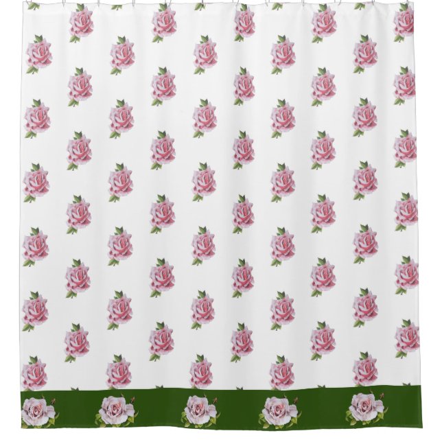 Sculptural Roses on a Shower Curtain (Front)