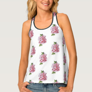 Sculptural Roses on a Women's Tank Top - (1)