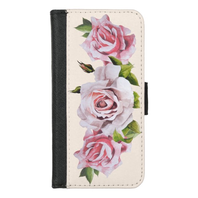 Sculptural Roses on an iPhone Wallet Case (Front)