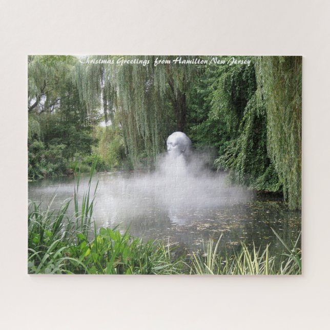 Sculpture Hamilton  New Jersey Christmas Greetings Jigsaw Puzzle (Horizontal)