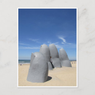 sculpture hand postcard