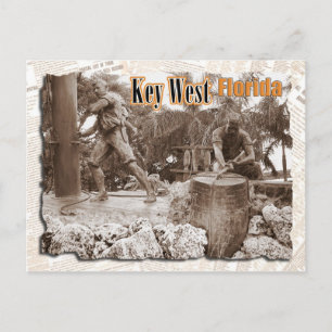 Sculpture in Key West, Florida Postcard