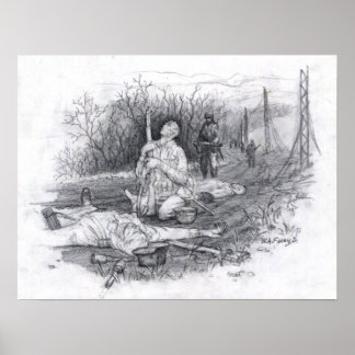 Sculpture in white marble poster