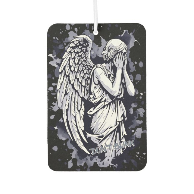 Sculpture of a Weeping Angel  - with Splashes 1 Air Freshener (Front)